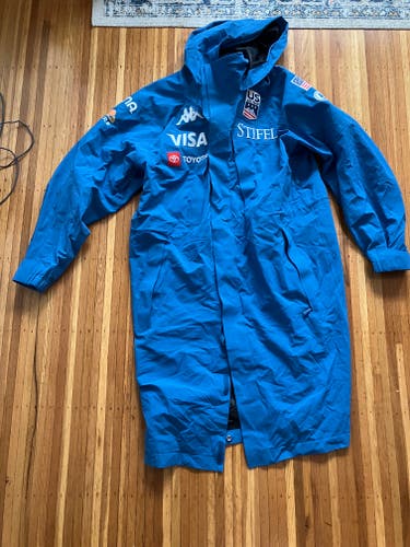 Official 2024-2025 Men's US Ski Team Blue Rain Poncho Size L
