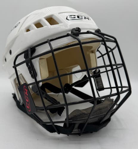 Small White CCM Vector V05 Helmet