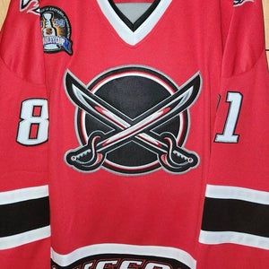 Buffalo Sabres 1999 Stanley Cup Miroslav Satan Jersey Butter Knives Throwback XL