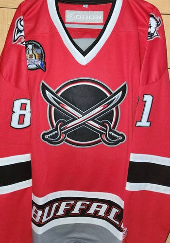 Buffalo Sabres 1999 Stanley Cup Miroslav Satan Jersey Butter Knives Throwback XL