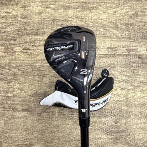 2 Hybrid- Callaway Rogue ST Pro w/ Headcover / Stiff (2868)