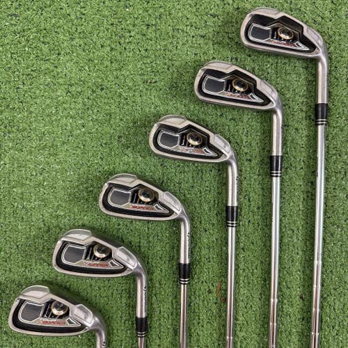 Taylormade Tour Burner Iron Set 6-PW AW 105g Stiff Flex Steel Need Grips
