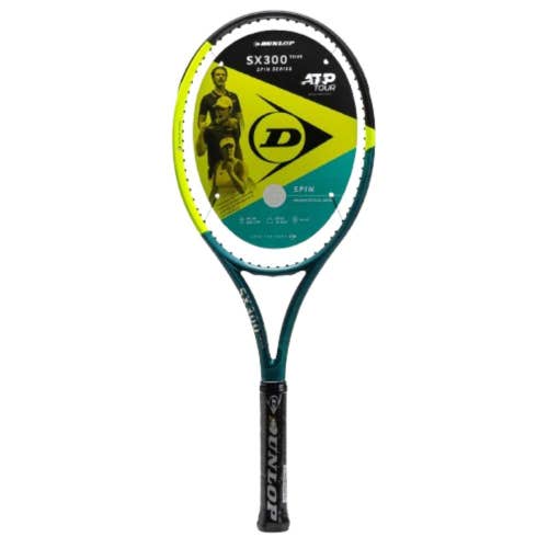 Dunlop SX 300 Tour Tennis Racquet, Yellow and Teal/Black