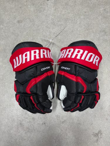 13” Warrior Covert QRE Pro Gloves Pro Stock NHL (New) Carolina Hurricanes