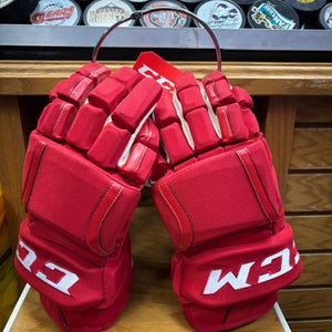 CCM HG12 Gloves 15" Red (New)