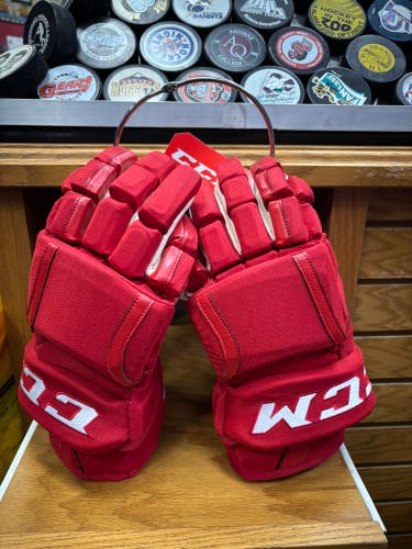 CCM HG12 Gloves 15" Red (New)
