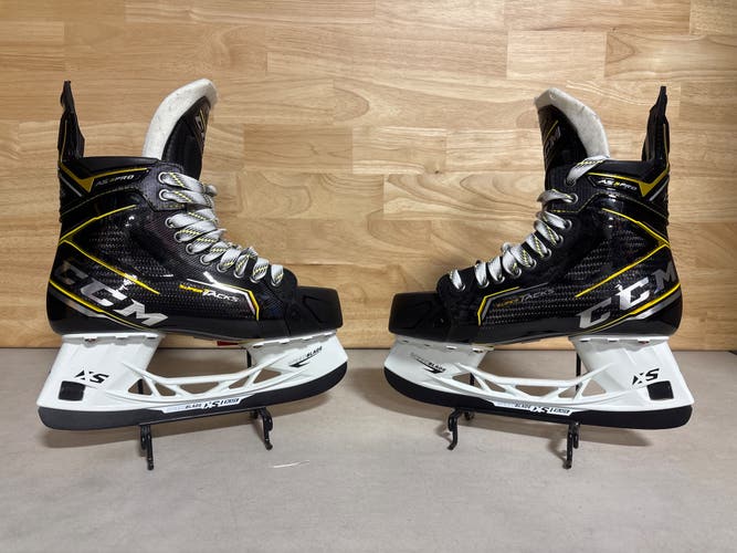 Black/Yellow 2020 CCM Super Tacks AS3 Pro Hockey Skates Extra Wide Width 6.5 (New)