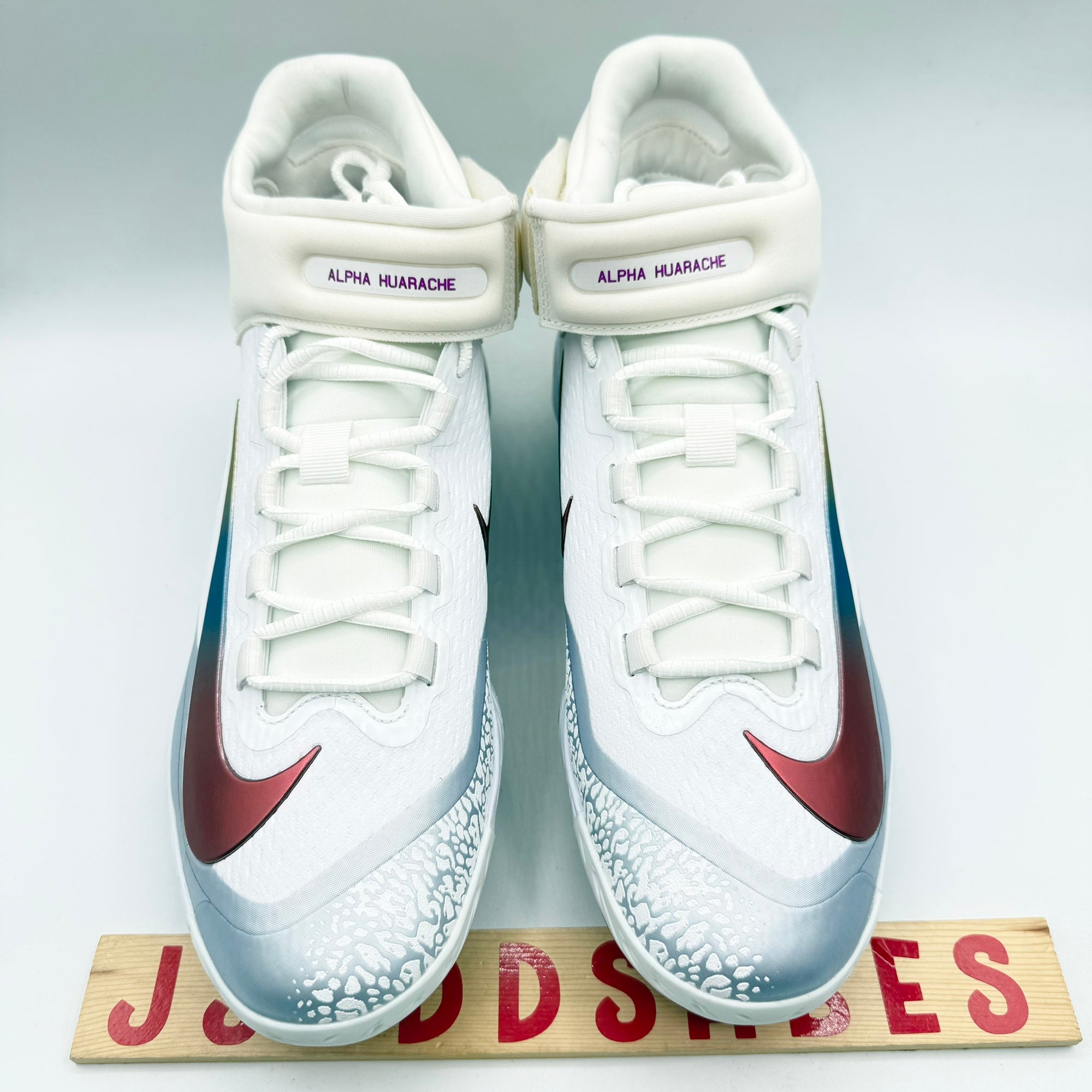 New Nike Alpha Huarache Elite Mid White Baseball Cleats  display picture 3