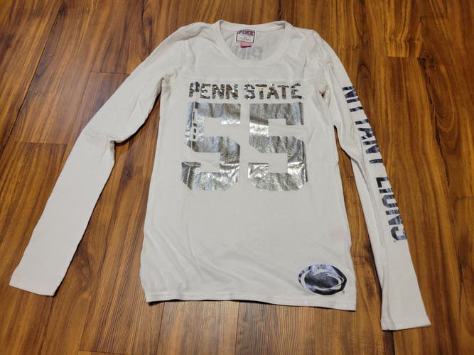 Pink Victoria's Secret Penn State Nittany Lions Ladies Long Sleeve Top, Tag Size X-Small