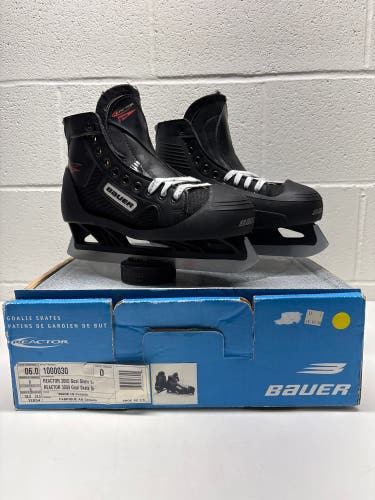 New!! Bauer Reactor 3000 Hockey Goalie Skates Regular Width Size 6
