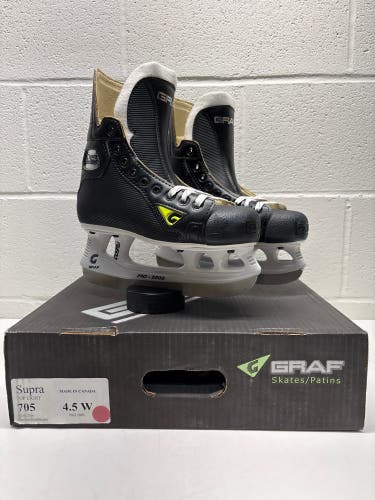New!!  Graf Supra 705 Hockey Skates Wide Width Size 4.5