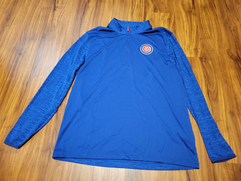 Chicago Cubs MLB Majestic CoolBase 1/4 Zip Pullover, Tag Size XL