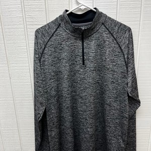 Under Armour Men’s Large Gray Quarter Zip Lightweight Sweatshirt Sporty LS Top