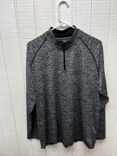 Under Armour Men’s Large Gray Quarter Zip Lightweight Sweatshirt Sporty LS Top