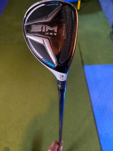 Men's 2020 TaylorMade SIM Max Right Handed Hybrid Stiff Flex 3H (Used)