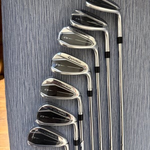 Men's TaylorMade Right Handed Iron Set Stiff Flex (7 Clubs) #5 - #9, PW, GW Steel Shaft (New)