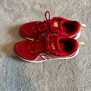 Red Women's Size M 8.5 (W 9.5) New Balance Low Top Metal (Used)