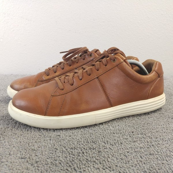 Cole Haan Leather Raegan Grand Mens Size 11 Shoes British Tan Brown Sneakers Low