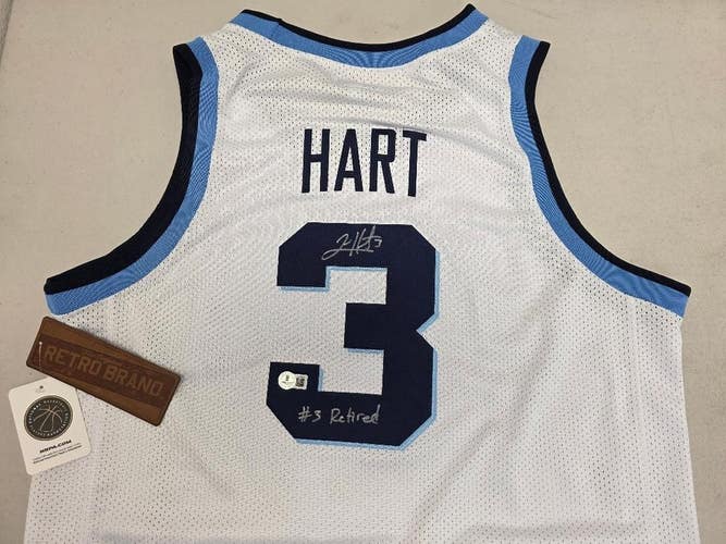Knicks JOSH HART Signed Autographed Auto VILLANOVA Jersey "#3 Retired" BECKETT