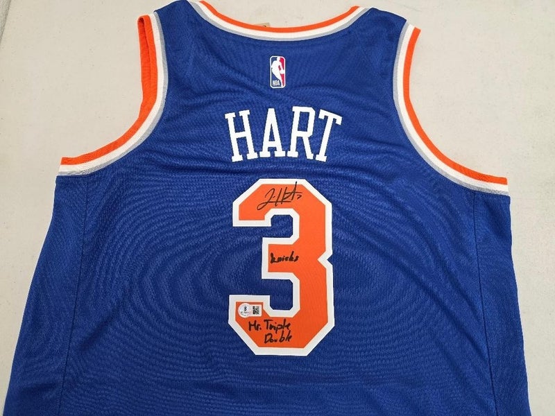 Knicks JOSH HART Signed Autographed Auto Jersey "Mr Triple Double" COA BECKETT