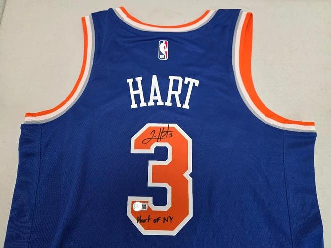 Knicks JOSH HART Signed Autographed Auto Jersey "Hart of NY" COA BECKETT