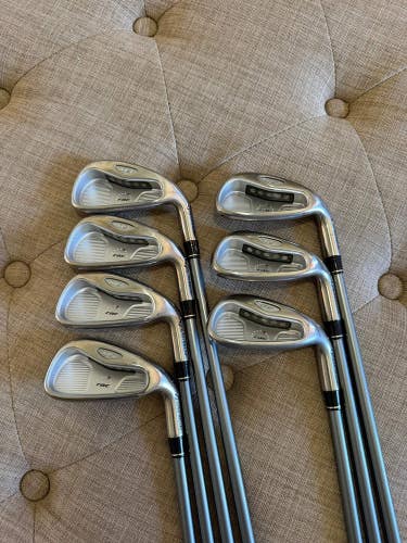 Taylormade Rac OS Iron Set 4-PW Graphite 65g Ladies Flex +1/4 NICE
