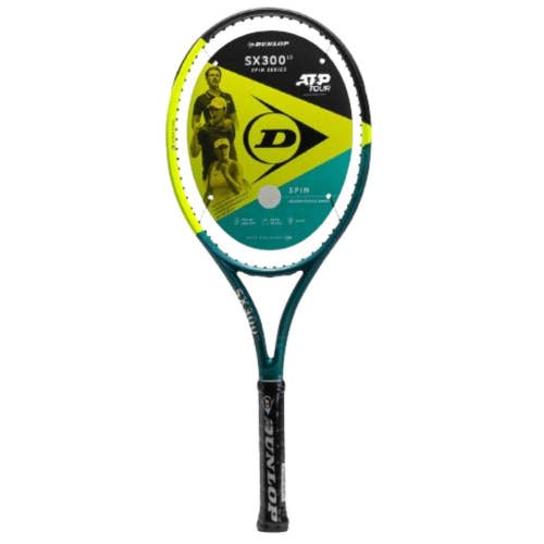 Dunlop SX 300 LS Tennis Racquet, Yellow and Teal/Black,