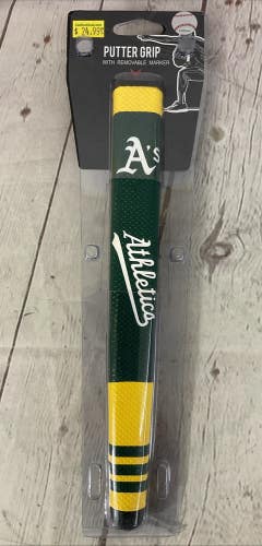 TEAM GOLF Oakland ATHLETICS Putter Grip 10.5" Green Yellow