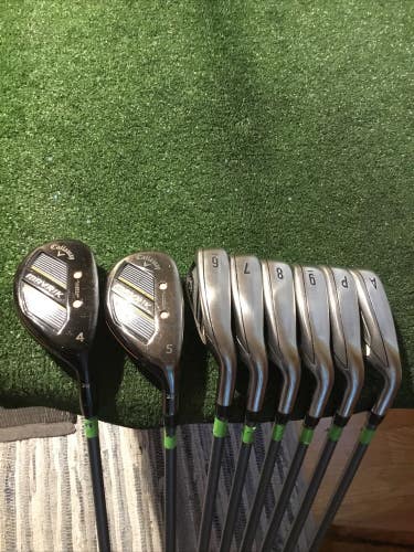 Callaway Mavrik Hybrids/Irons Set 4H, 5H, 6-PW-GW Regular Catalyst 65g Graphite