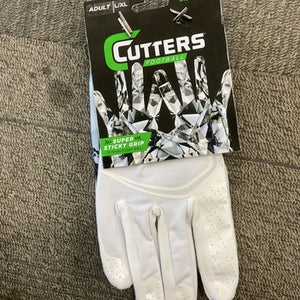 Used Cutters SUPER STICKY ADULT FB Gloves White XL 11614-S000232767
