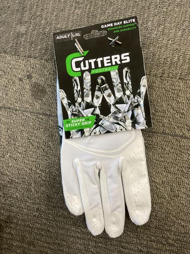 Used Cutters SUPER STICKY ADULT FB Gloves White XL 11614-S000232767