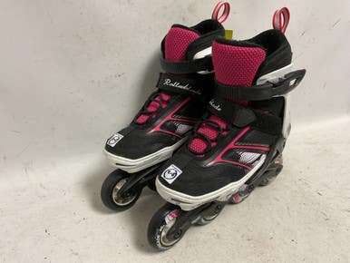 Used Rollerblade SPITFIRE XT G 2-5 Junior Rec Fitness Skates Pink Adjustable 11855-S000200468