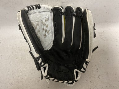 Used Mizuno Supreme GSP 1251F2WH RH Throw Fastpitch Gloves Black And White 12 1/2" 11855-S000200472