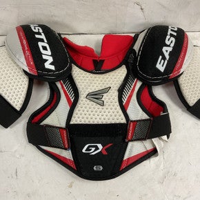Used Easton SYNERGY GX Youth Shoulder Pads White/Black/Red SM 11855-S000200448