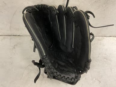 Used Mizuno MVP Select GMVP 1250SFD1 RH Throw Fastpitch Gloves Black 12 1/2" 11855-S000200443