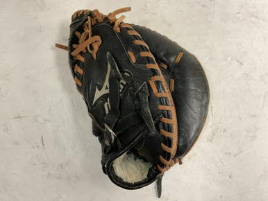 Used Mizuno POWER CLOSE Baseball Catchers RH Throw Black And Tan 31" 11855-S000200440