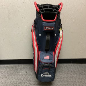 Used Titleist 14 2022 Mens Cart Bag White/Red/Navy 11855-S000200415