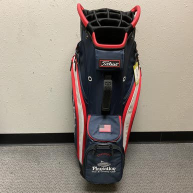 Used Titleist 14 2022 Mens Cart Bag White/Red/Navy 11855-S000200415