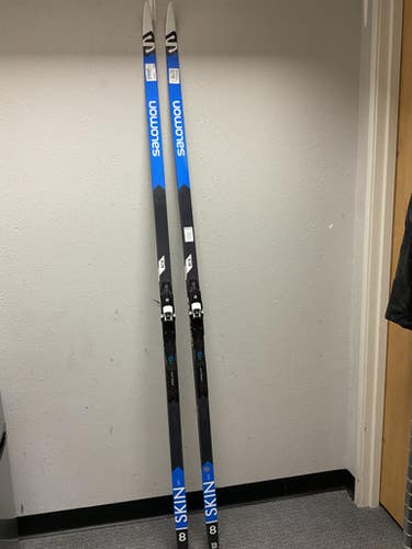 Used Salomon RC8 SKIN SKIS Mens XC Ski/Binding 201 cm 11855-S000200413