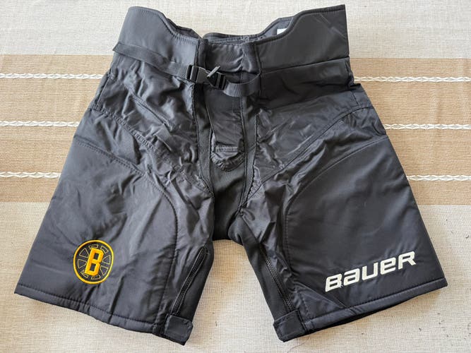 RARE Boston Bruins Winter Classic Worn Black Large Bauer Pant Shell Pro Stock (Used)