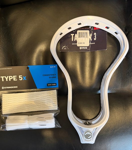 MAVERIK TACTIK 3 Lacrosse Head with STRINGKING 5x complete mesh kit valued at $39.99!!