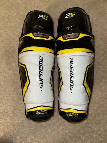 Senior Bauer Supreme 2S Pro 14" Shin Pads (Used)