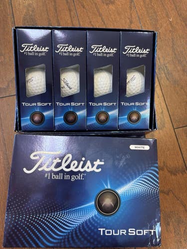 4 Dozen New 2025 Titleist Tour Soft White Golf Balls