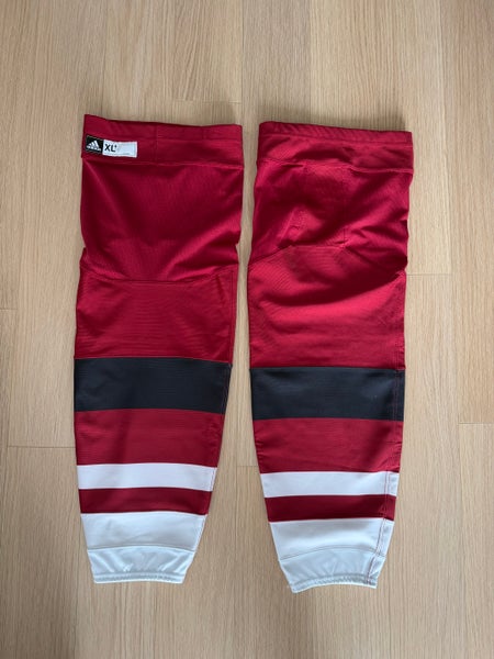 Red Senior XL Adidas Ice Hockey Socks Pro Stock (Used once)