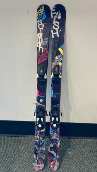 Used Junior Salomon Fish 110 cm Skis | TZ5 Bindings