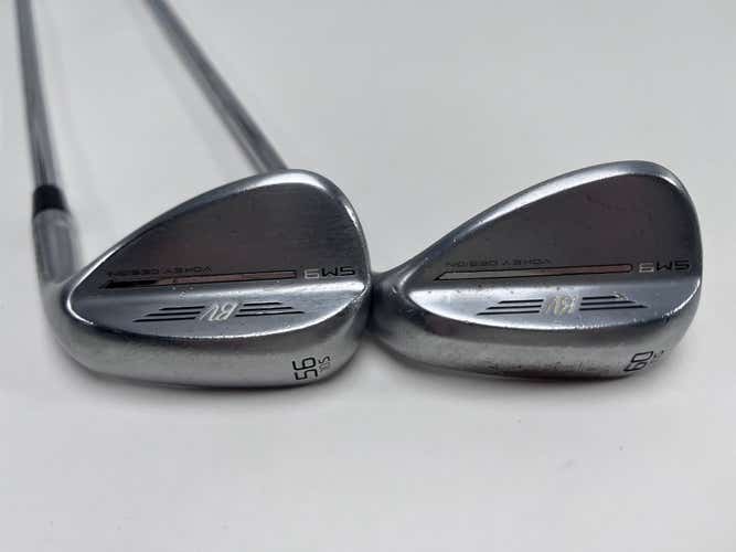 Titleist Vokey SM9 Tour Chrome Wedge Set 56* 10 60* 10 Wedge Steel Mens RH