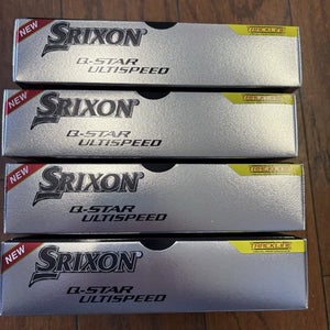4 Dozen Srixon Q Star Ultispeed Track Line Hi Vis Yellow