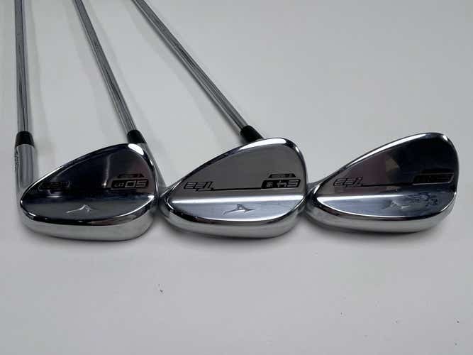 Mizuno T22 Satin Chrome Wedge Set 50* 7 54* 12 58* 16 S400 Stiff Steel RH