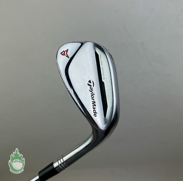 Used RH TaylorMade Milled Grind 2 Chrome SB Wedge 50*-09 Stiff Steel Golf Club