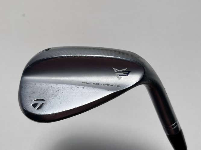 TaylorMade Milled Grind 3 Raw Chrome Wedge 60* 10 Bounce SB Fujikura Stiff RH